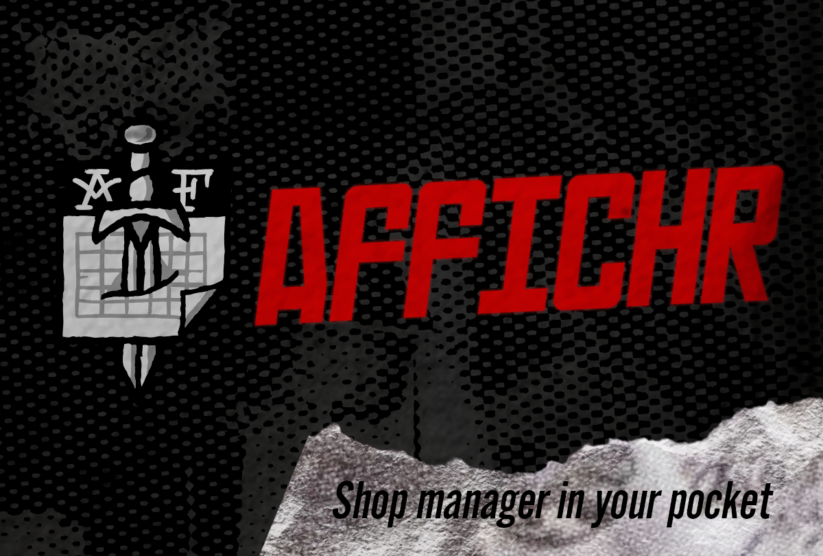 Aperçu Affichr pour la gestion quotidienne d’un studio de tatouage